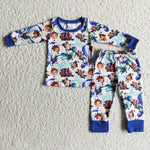 Boy Navy Cartoon Pajamas Outfit