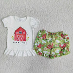 C15-22 Girl Farm Life Shorts Outfit-promotion 2024.4.13