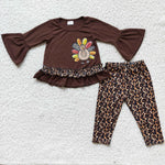 Girl Turkey Leopard Long Pant Outfit