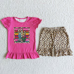 C1-11 Girl Cactus Leopard Shorts Outfit-promotion 2024.3.23