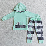 Boy Solid Hoodies Lineman Pencil Pant Outfit