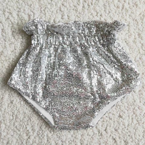 Girl Silver Sequin Bummies