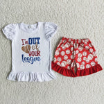I'm Out of Your League Girl Baseball Outfit