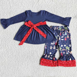 6 A12-17 Girl Navy Nativity Tunic Print Dot Pant Outfit-promotion 2024.10.26