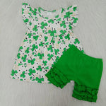 Girl Clover Green Shorts Outfit