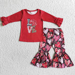 Girl Red Love Heart Outfit