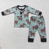 Baby Girl & Boy Cow Print Pajamas Outfit