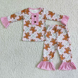 Baby Girl & Boy Cookie Plaid Pajamas Outfit