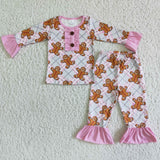 Baby Girl & Boy Cookies Plaid Pajamas Outfit