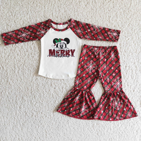 6 A3-28- Girl Merry Christmas Cartoon Plaid Outfit-promotion 2024.11.23