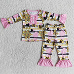 Girl Pink Bee Mine Heart Pajamas Outfit