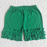 Girl Solid Ruffles Shorts