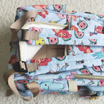 Cute Cartoon Print Blue Backpack