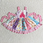 Girl Castle Dot Patchwork Twirl Dress