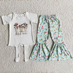 Clearance Girl Cow Floral Outfit