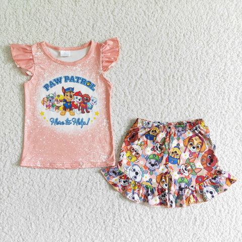 GSSO0085 Cute Cartoon Dog Print Girls Summer Outfit-promotion 2024.5.18