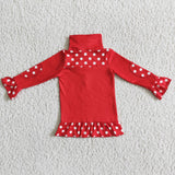 Girl Red Plaid Screen Print Zipper Jacket