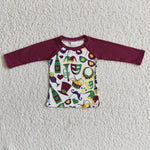 Boy Purple Print Long Sleeve T-shirt