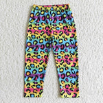 Kids Colorful Stripe Leopard Long Pants