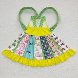 Girl Truck Farm Patchwork Twirl Dress