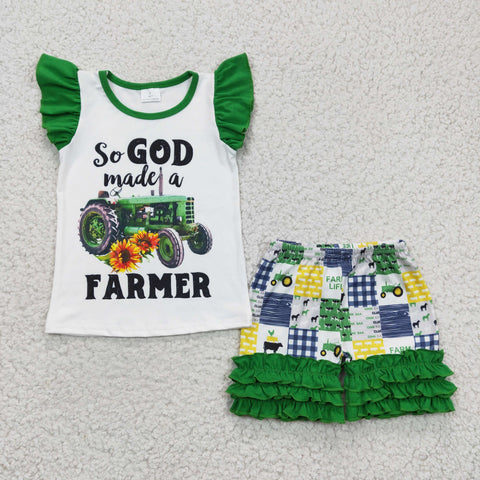 So God Made A Farmer Girl Green Outfit