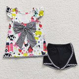 Girl Farm Life Black Short Outfit