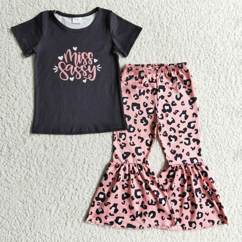 Girl Miss Sassy Pink Leopard Outfit