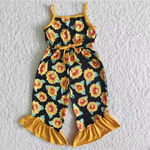 Sunflower thin strap girls jumpsuit