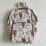 Cattle floral children school travel backpacks