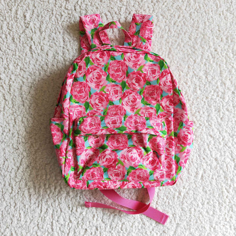 Little girls floral casual backpacks