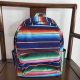 Red & Blue Stripes Girls Casual Backpack