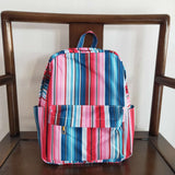 Colorful stripes children casual backpack