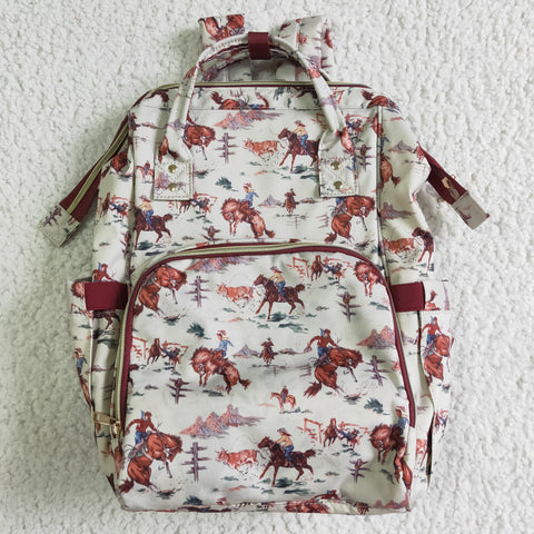 Cowboy Rider Print Backpack
