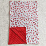 Red crawfish newborn cotton blankets