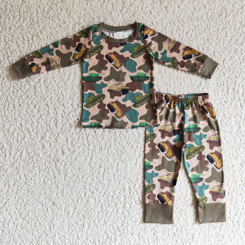 Tank children's fall clothes sets child boys camo outfits