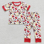 Red happy birthday kids boys outfit