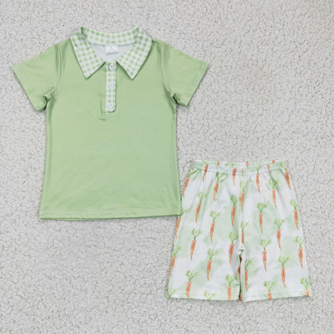 Baby carrots shorts boys green outfits