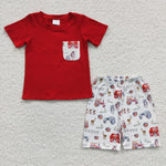 Farm animals boys red set