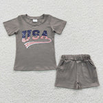 USA boys summer 2pcs set