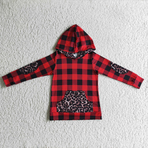 Kids boys hoodie sweatshirts children plaid clothing boys winter tops