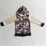 Boys zipper shirts children camo coat kids boys hoodie clothing