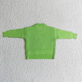 Kids knitted sweaters winter children green clothing baby soft pullovers