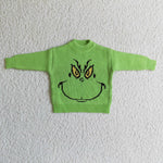 Kids knitted sweaters winter children green clothing baby soft pullovers