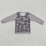 Baby grey western tops kids boys camo shirts