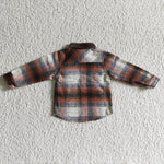 Winter children's flannel polo shirt baby boys plaid shirts