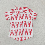 Crawfish short sleeve baby boys polo shirt