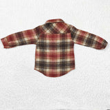 Long sleeve boys kids cotton flannel shirt