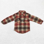 Long sleeve boys kids cotton flannel shirt