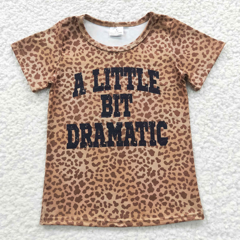 A little bit dramatic boys kids leopard t shirt