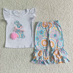 C7-4 Embroidery Easter Bunny Baby Girls Outfit-promotion 2024.1.27